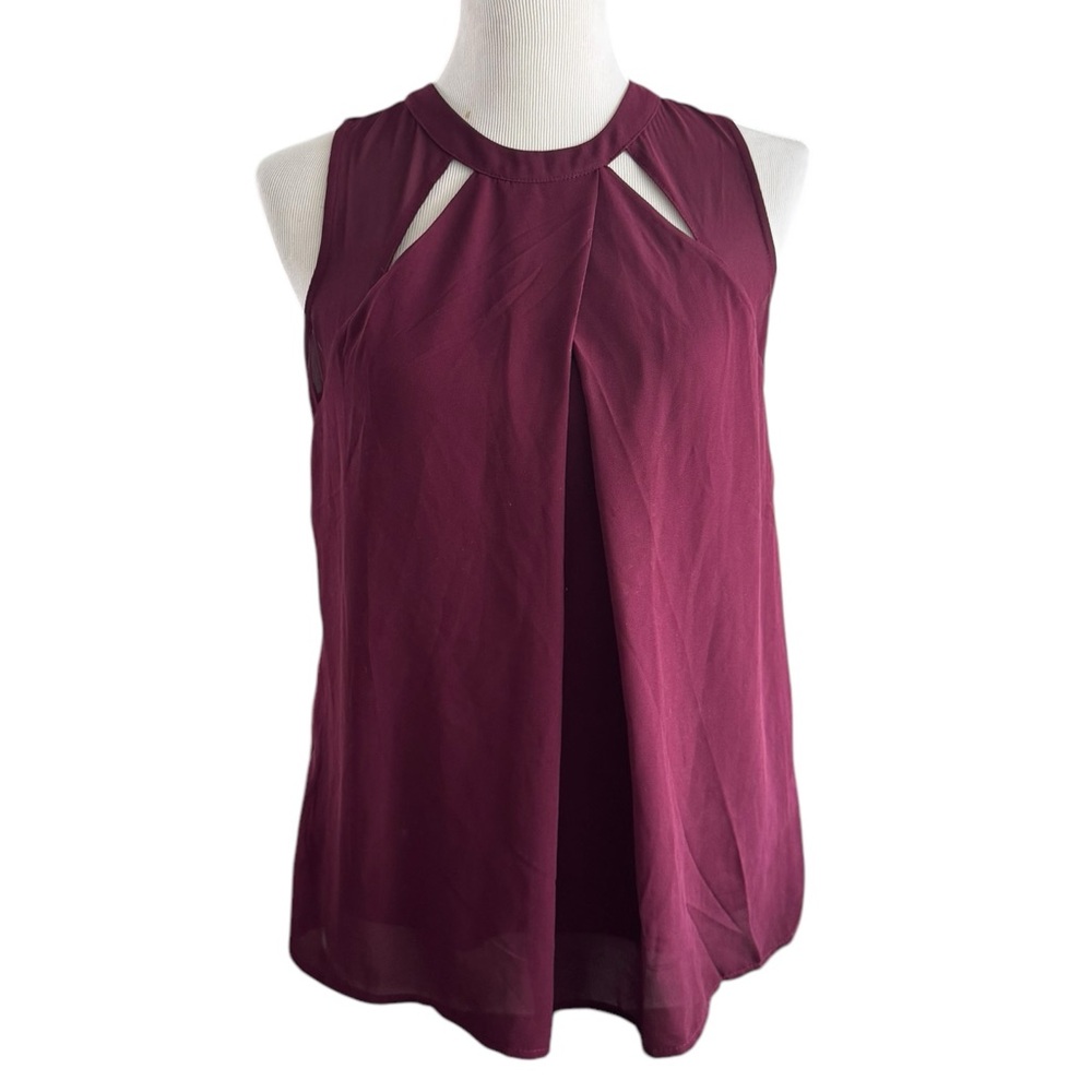 🌼5 for 25🌼 Monteau Women’s Elegant Burgundy Sleeveless Top Size S
